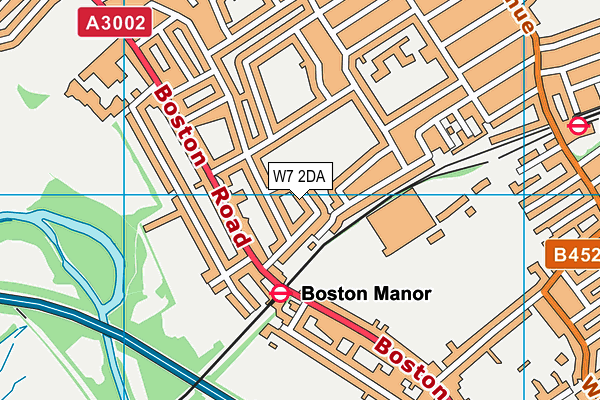 W7 2DA map - OS VectorMap District (Ordnance Survey)