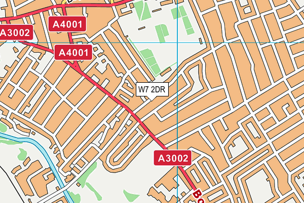 W7 2DR map - OS VectorMap District (Ordnance Survey)