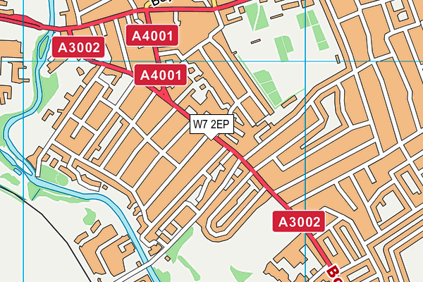 W7 2EP map - OS VectorMap District (Ordnance Survey)