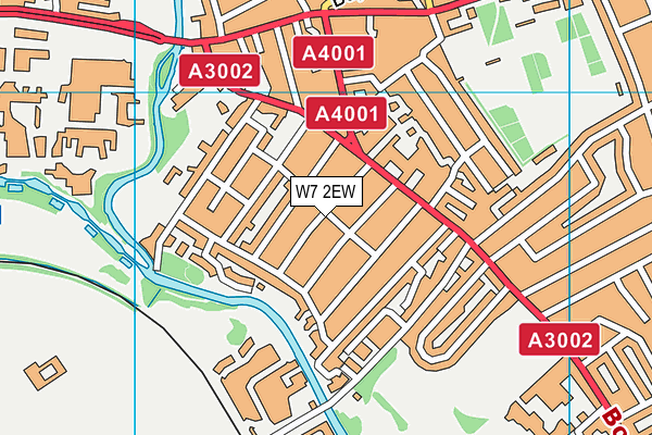 W7 2EW map - OS VectorMap District (Ordnance Survey)
