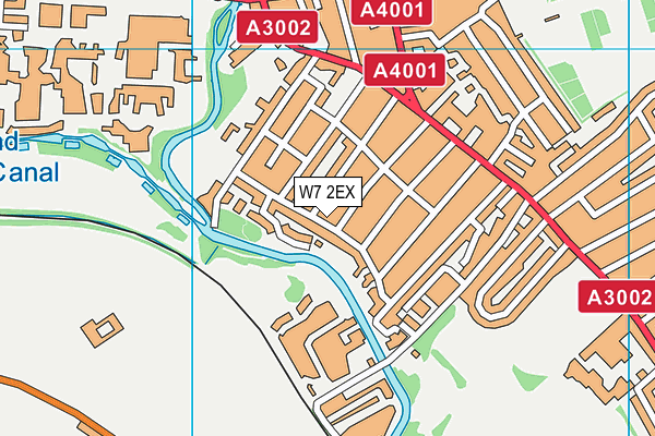 W7 2EX map - OS VectorMap District (Ordnance Survey)