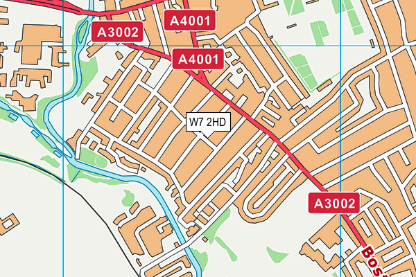 W7 2HD map - OS VectorMap District (Ordnance Survey)