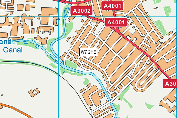 W7 2HE map - OS VectorMap District (Ordnance Survey)