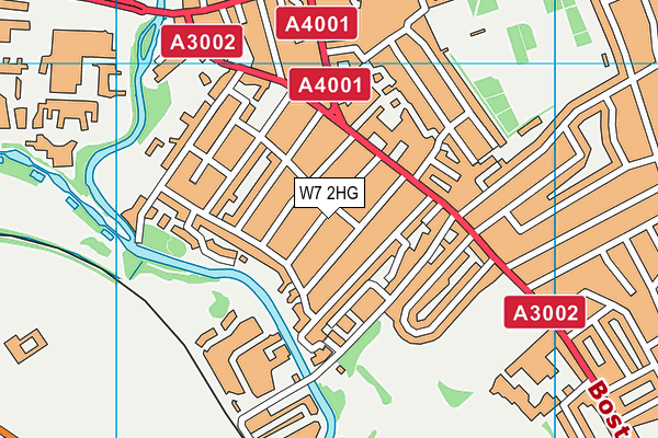 W7 2HG map - OS VectorMap District (Ordnance Survey)