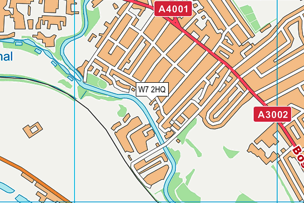W7 2HQ map - OS VectorMap District (Ordnance Survey)