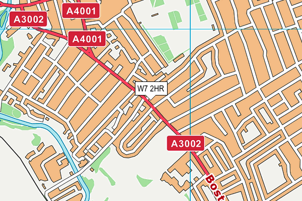 W7 2HR map - OS VectorMap District (Ordnance Survey)