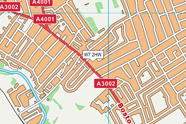 W7 2HW map - OS VectorMap District (Ordnance Survey)