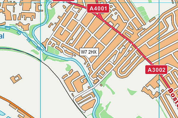 W7 2HX map - OS VectorMap District (Ordnance Survey)