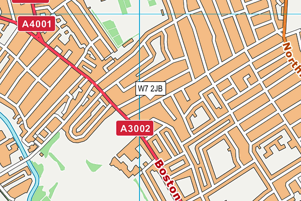 W7 2JB map - OS VectorMap District (Ordnance Survey)