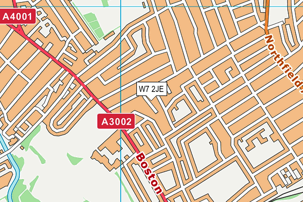 W7 2JE map - OS VectorMap District (Ordnance Survey)