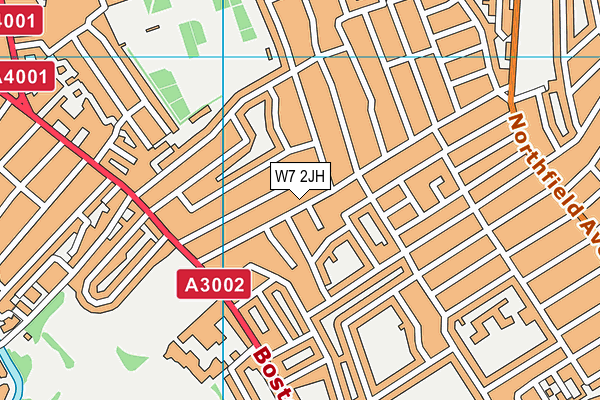 W7 2JH map - OS VectorMap District (Ordnance Survey)