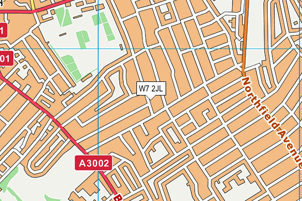 W7 2JL map - OS VectorMap District (Ordnance Survey)