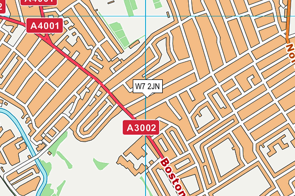 W7 2JN map - OS VectorMap District (Ordnance Survey)