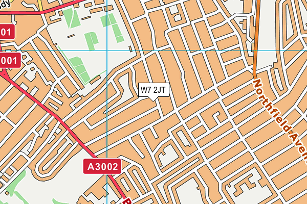 W7 2JT map - OS VectorMap District (Ordnance Survey)