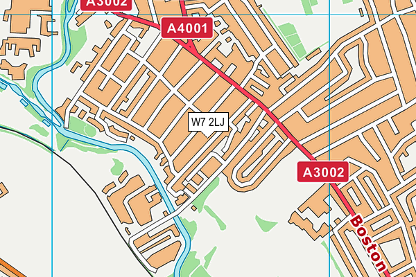 W7 2LJ map - OS VectorMap District (Ordnance Survey)