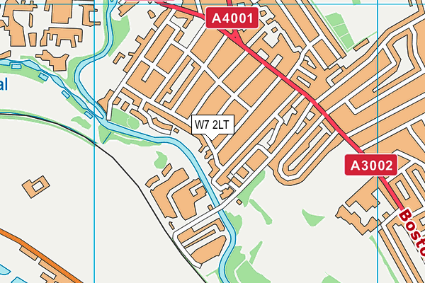 W7 2LT map - OS VectorMap District (Ordnance Survey)