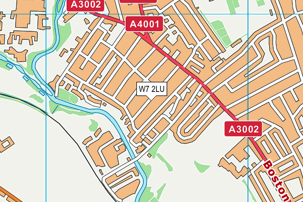 W7 2LU map - OS VectorMap District (Ordnance Survey)