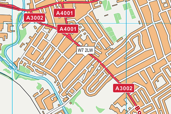 W7 2LW map - OS VectorMap District (Ordnance Survey)