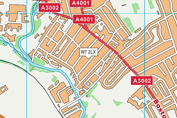 W7 2LX map - OS VectorMap District (Ordnance Survey)