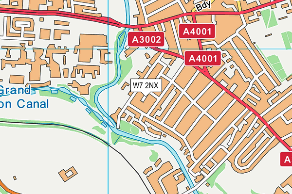 W7 2NX map - OS VectorMap District (Ordnance Survey)