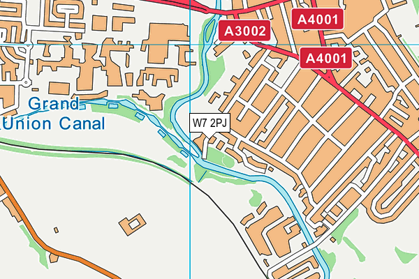 W7 2PJ map - OS VectorMap District (Ordnance Survey)