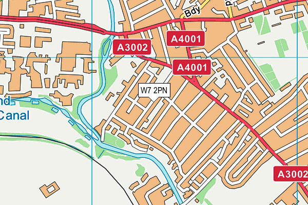 W7 2PN map - OS VectorMap District (Ordnance Survey)