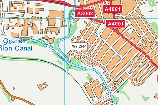 W7 2PP map - OS VectorMap District (Ordnance Survey)