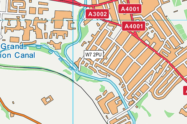 W7 2PU map - OS VectorMap District (Ordnance Survey)