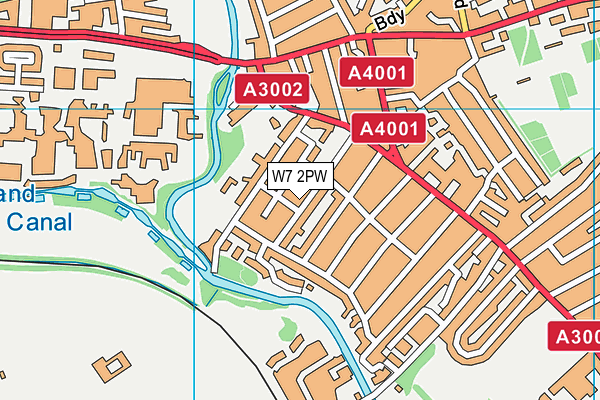 W7 2PW map - OS VectorMap District (Ordnance Survey)