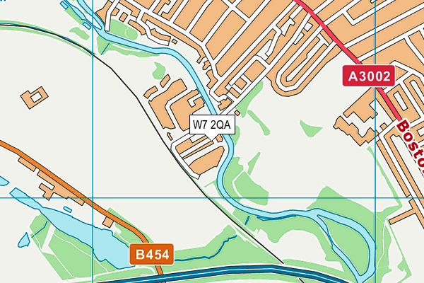 W7 2QA map - OS VectorMap District (Ordnance Survey)