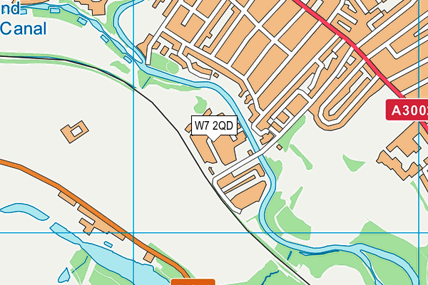 W7 2QD map - OS VectorMap District (Ordnance Survey)