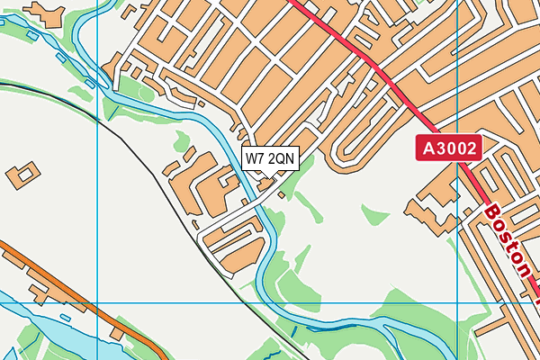 W7 2QN map - OS VectorMap District (Ordnance Survey)