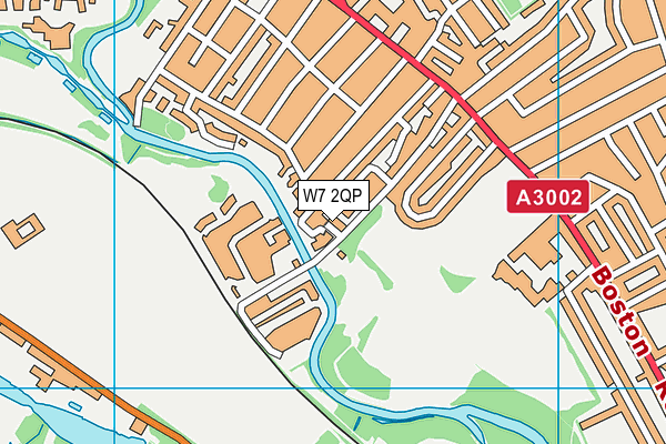 W7 2QP map - OS VectorMap District (Ordnance Survey)