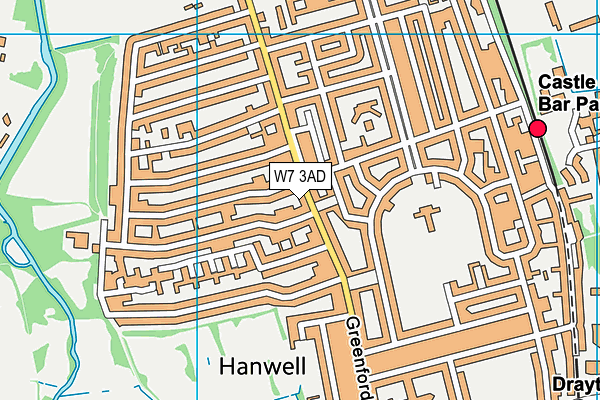 W7 3AD map - OS VectorMap District (Ordnance Survey)