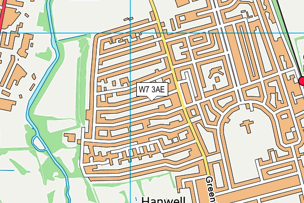 W7 3AE map - OS VectorMap District (Ordnance Survey)