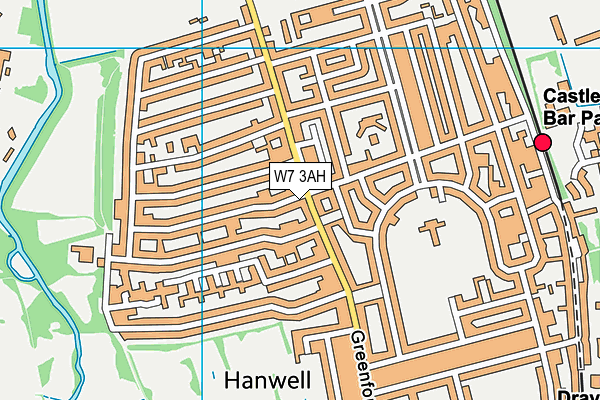 W7 3AH map - OS VectorMap District (Ordnance Survey)