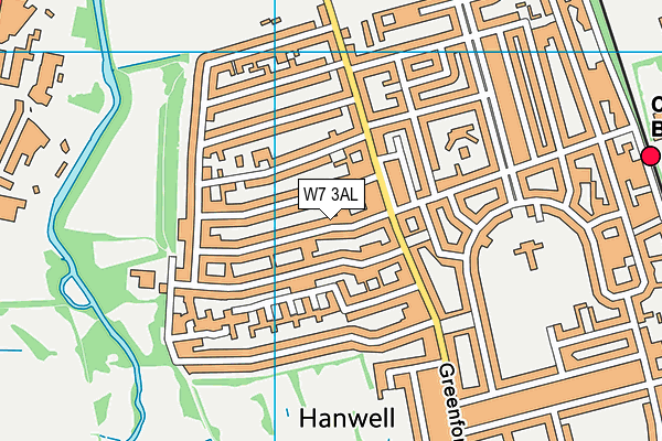 W7 3AL map - OS VectorMap District (Ordnance Survey)