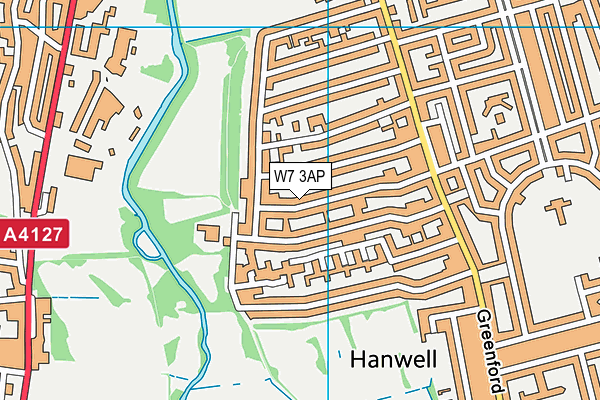 W7 3AP map - OS VectorMap District (Ordnance Survey)