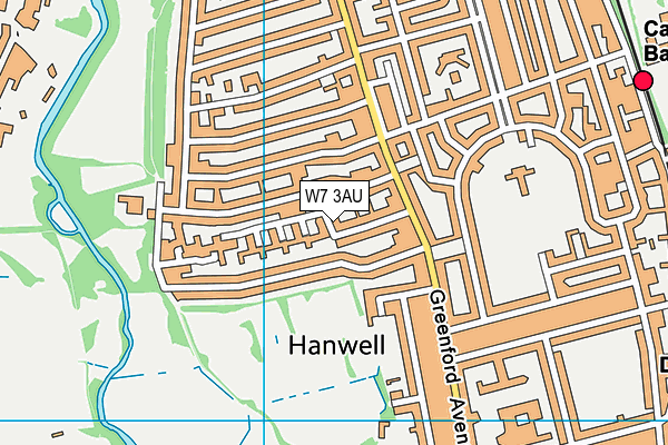 W7 3AU map - OS VectorMap District (Ordnance Survey)