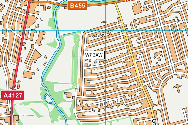 W7 3AW map - OS VectorMap District (Ordnance Survey)