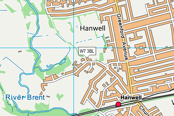 W7 3BL map - OS VectorMap District (Ordnance Survey)