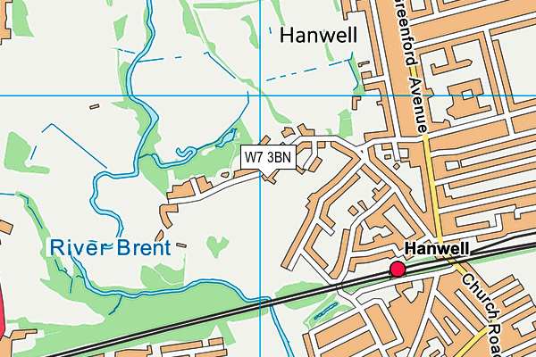 W7 3BN map - OS VectorMap District (Ordnance Survey)