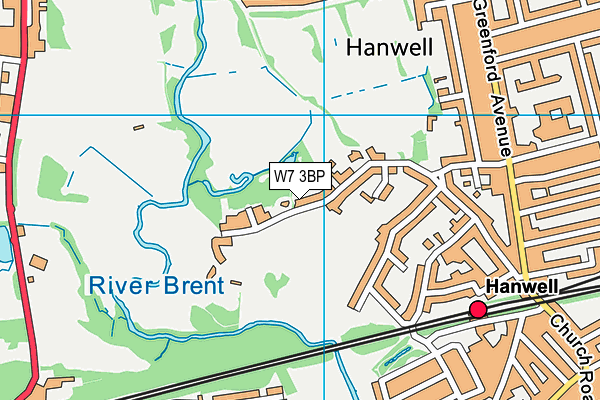 W7 3BP map - OS VectorMap District (Ordnance Survey)