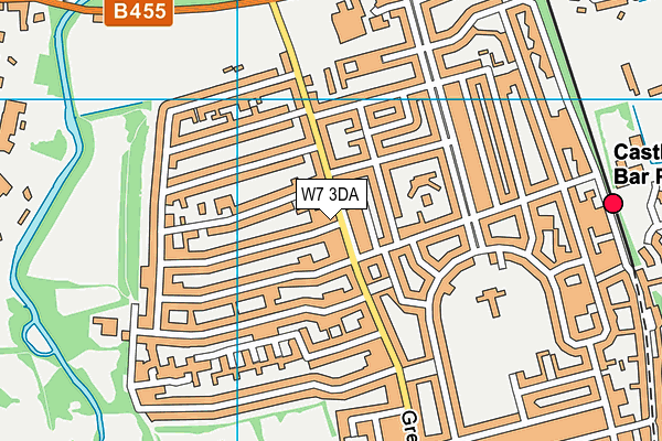 W7 3DA map - OS VectorMap District (Ordnance Survey)