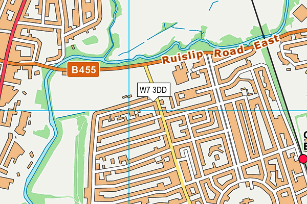 Drayton Manor High School Playing Field map (W7 3DD) - OS VectorMap District (Ordnance Survey)