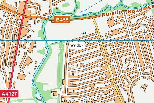 W7 3DF map - OS VectorMap District (Ordnance Survey)