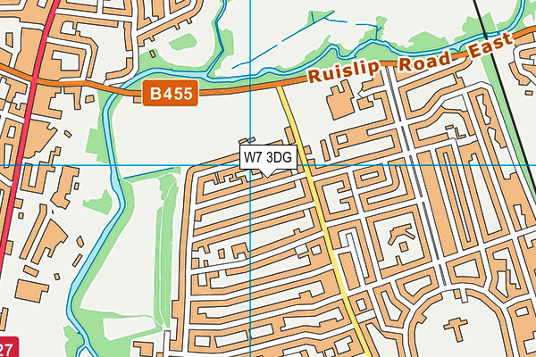 W7 3DG map - OS VectorMap District (Ordnance Survey)