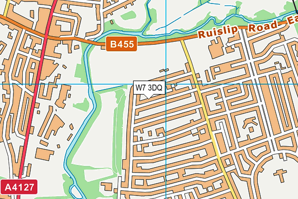 W7 3DQ map - OS VectorMap District (Ordnance Survey)