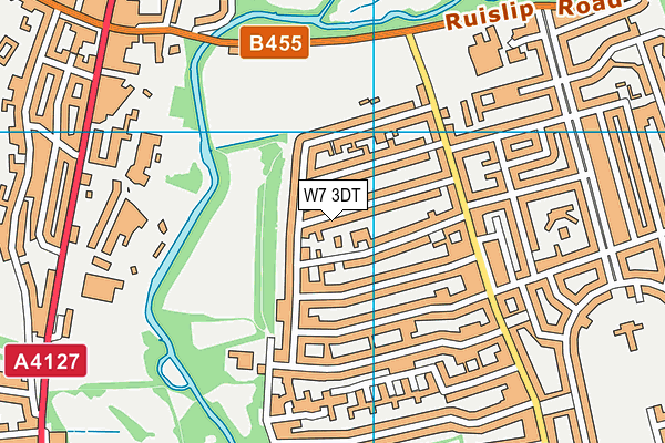 W7 3DT map - OS VectorMap District (Ordnance Survey)