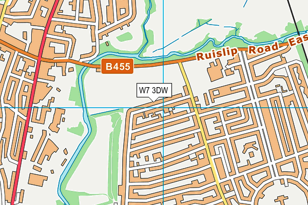 W7 3DW map - OS VectorMap District (Ordnance Survey)
